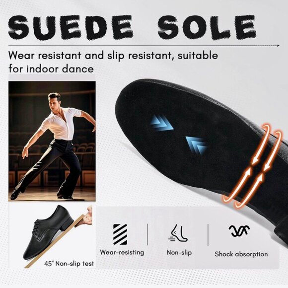 NEW - Men Ballroom Dance Shoes - Picture 6 of 6